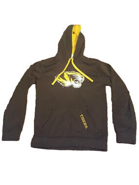 MIZZOU TIGERS Adult Sz S Black Gold Pullover Hoodie Knights Apparel Missouri MU